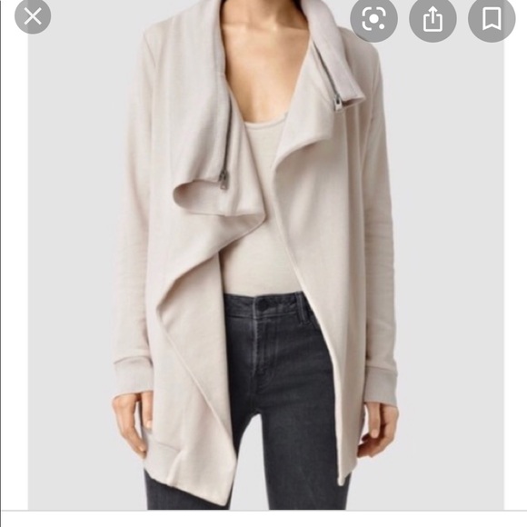 All Saints Jackets & Blazers - Allsaints Comfy Zipper Hood Cardigan